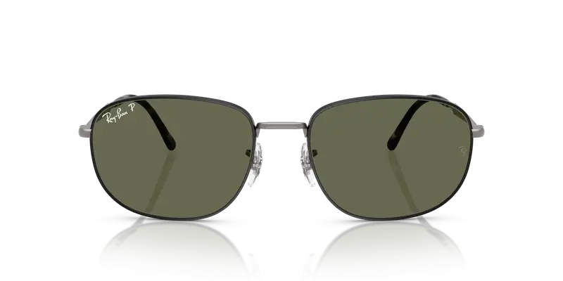 Ray - Ban Unisex RB3754 927458 Occhiali da sole Metallo Nero Verde Pillow Polarizzata miniatura 2