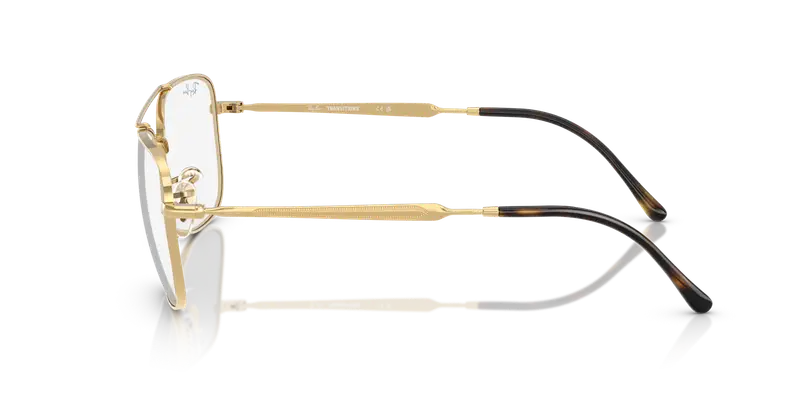 Ray - Ban Unisex RB3755 001/GG Occhiali da sole Metallo Oro Blu Squadrata Fotocromatiche miniatura 3