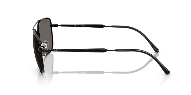 Ray - Ban Unisex RB3755 002/B1 Occhiali da sole Metallo Nero Grigio Squadrata Normale miniatura 3