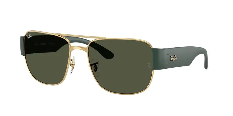 Ray - Ban Unisex RB3756 001/31 Occhiali da sole Metallo Oro Verde Squadrata Normale