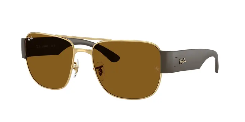 Ray - Ban Unisex RB3756  001/33 Occhiali da sole Metallo Oro Marrone Squadrata Normale