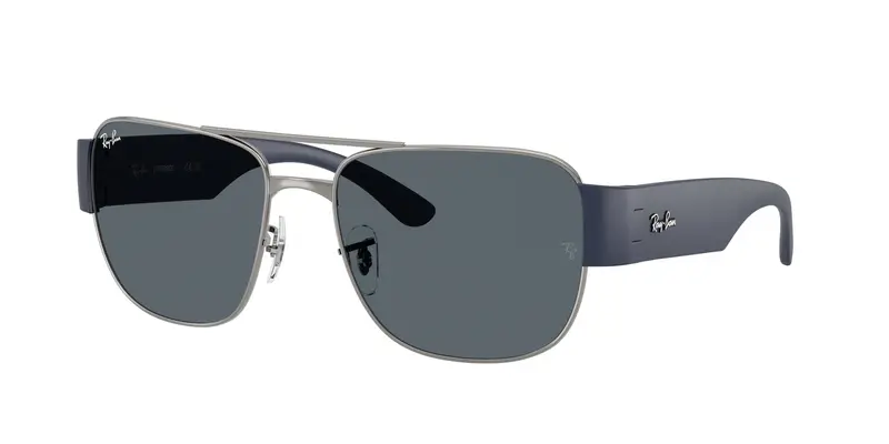 Ray - Ban Unisex RB3756  004/R5 Occhiali da sole Metallo Grigio Blu Squadrata Normale
