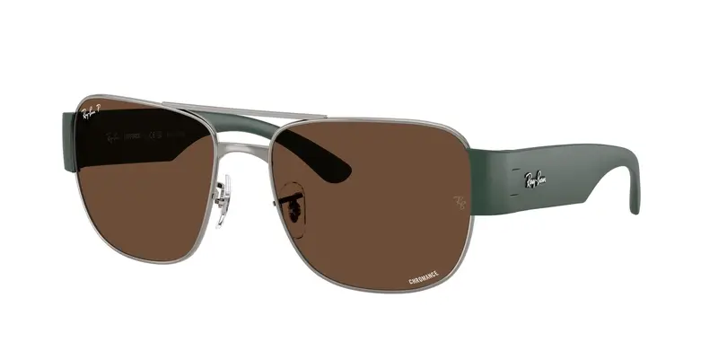 Ray - Ban Unisex RB3756CH  004/AN Occhiali da sole Metallo Grigio Marrone Squadrata Polarizzata
