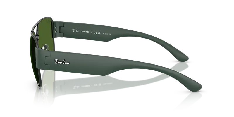 Ray - Ban Unisex RB3756CH 9269P1 Occhiali da sole Metallo Nero Verde Squadrata Polarizzata miniatura 3