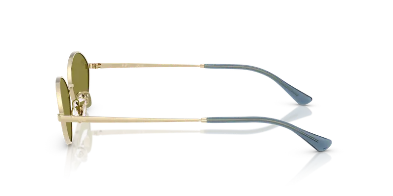 Ray - Ban Unisex RB3757 KAI 9213/2 Occhiali da sole Metallo Oro Verde Rotonda Normale miniatura 3