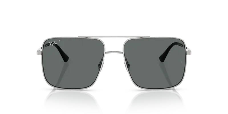 Ray - Ban Unisex RB3758 ARI 003/81 Occhiali da sole Metallo Argento Grigio Squadrata Polarizzata miniatura 2