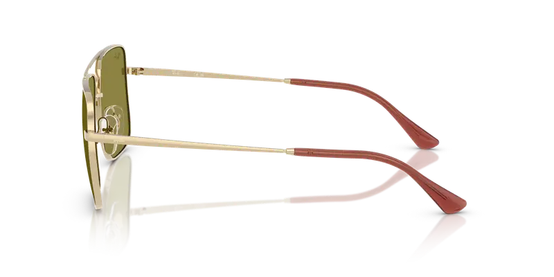 Ray - Ban Unisex RB3758 ARI 9213/2 Occhiali da sole Metallo Oro Verde Squadrata Normale miniatura 3