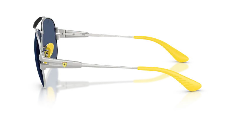 Ray - Ban Unisex RB3762M F06480 Occhiali da sole Metallo Argento Blu Pantos Normale miniatura 3