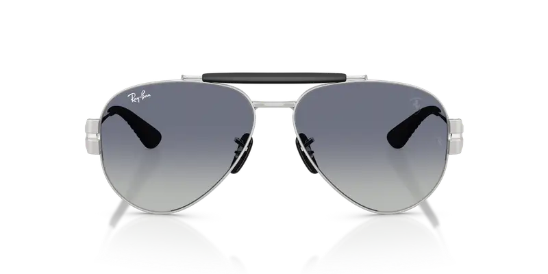 Ray - Ban Unisex RB3762M F1224L Occhiali da sole Metallo Argento Grigio Pantos Normale Sfumato miniatura 2