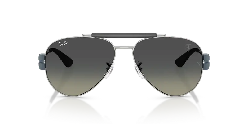 Ray - Ban Unisex RB3762M F12311 Occhiali da sole Metallo Argento Grigio Pantos Normale Sfumato miniatura 2