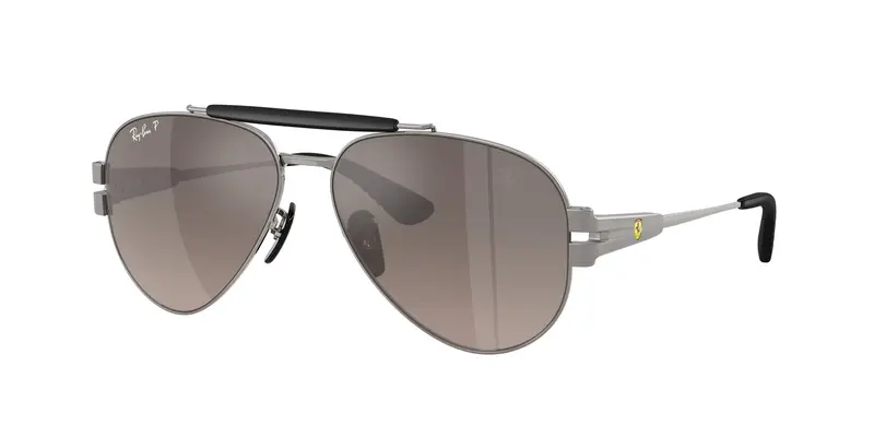 Ray - Ban Unisex RB3762M  F1245J Occhiali da sole Metallo Grigio Grigio Pantos Polarizzata