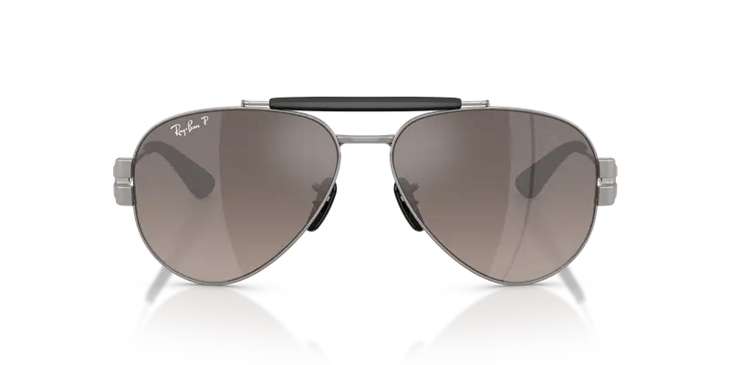 Ray - Ban Unisex RB3762M F1245J Occhiali da sole Metallo Grigio Grigio Pantos Polarizzata miniatura 2