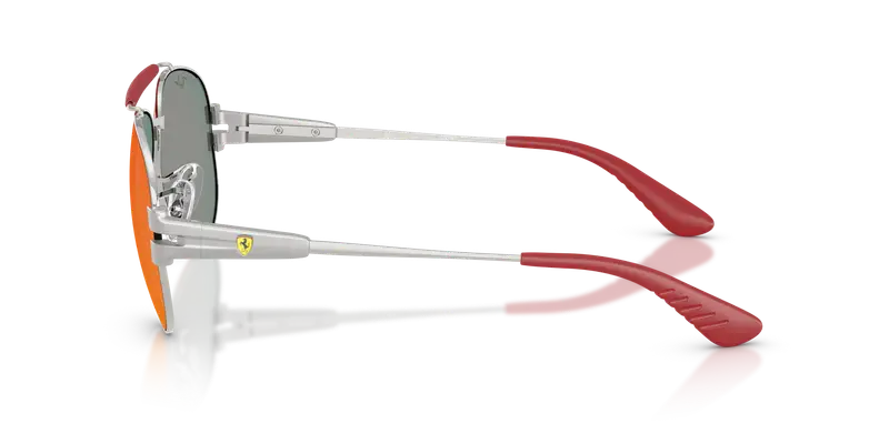 Ray - Ban Unisex RB3762M F1256P Occhiali da sole Metallo Argento Grigio Pantos Specchiate miniatura 3