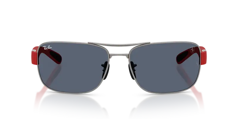 Ray - Ban Unisex RB3763M F01887 Occhiali da sole Metallo Grigio Grigio Squadrata Normale miniatura 2