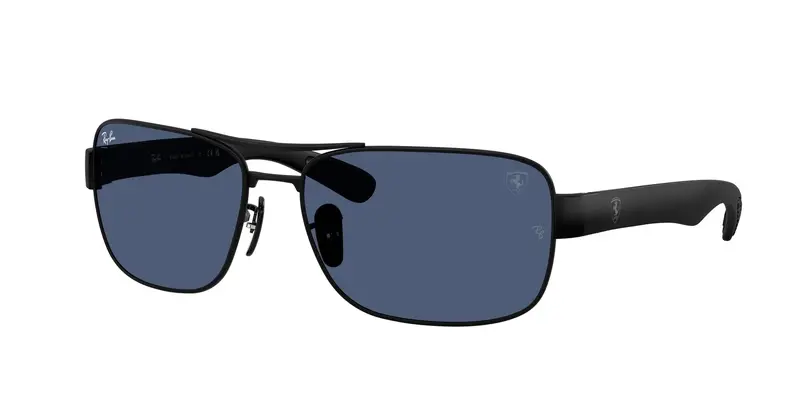 Ray - Ban Unisex RB3763M  F11980 Occhiali da sole Metallo Nero Blu Squadrata Normale