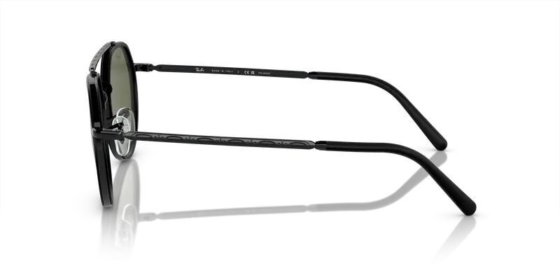 Ray - Ban Unisex RB3765 002/58 Occhiali da sole Metallo Nero Verde Geometrica Polarizzata Antiriflesso miniatura 3