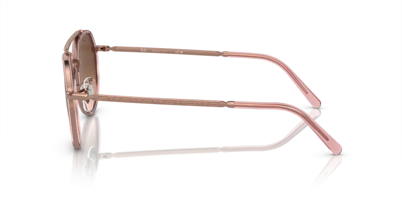 Ray - Ban Unisex RB3765 9069A5 Occhiali da sole Metallo Bronzo Rosa Geometrica Normale Sfumato miniatura 3
