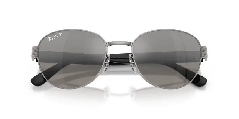 Unisex RB3766CH 004/5J Occhiali da sole Metallo Grigio Argento Squadrata Polarizzata miniatura 2