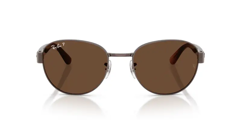 Unisex RB3766CH 9259AN Occhiali da sole Metallo Bronzo Marrone Squadrata Polarizzata miniatura 3