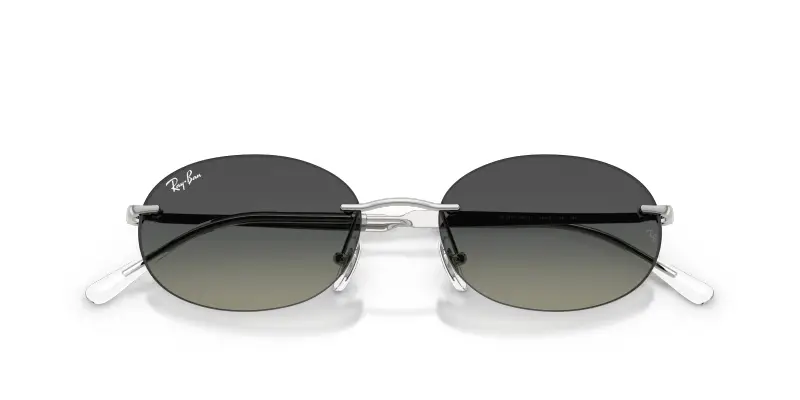 Unisex RB3767 003/11 Occhiali da sole Metallo Argento Grigio Rotonda Normale Sfumato miniatura 2