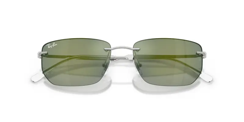 Unisex RB3768 003/6R Occhiali da sole Metallo Argento Grigio Geometrica Specchiate miniatura 2