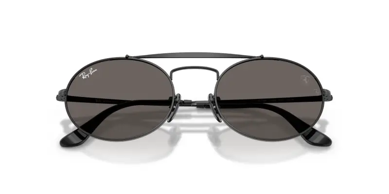 Unisex RB3775M F134B1 Occhiali da sole Metallo Nero Grigio Rotonda Normale miniatura 2