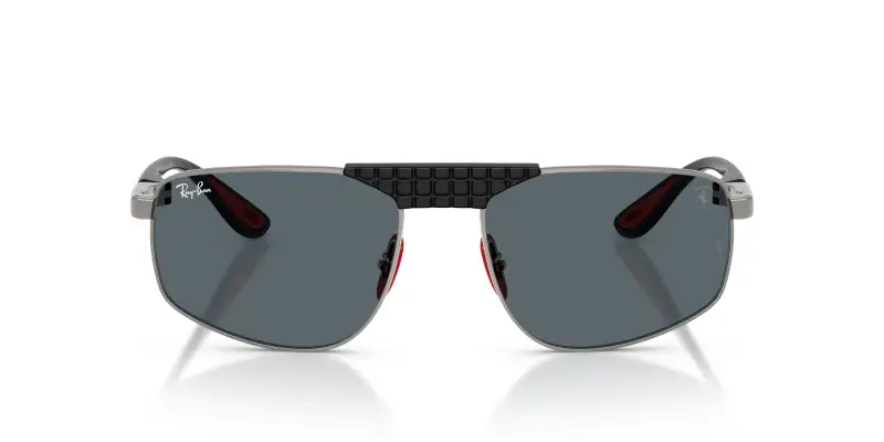 Unisex RB3776M F001R5 Occhiali da sole Metallo Grigio Blu Geometrica Normale miniatura 3