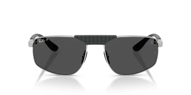 Unisex RB3776M F122K8 Occhiali da sole Metallo Argento Grigio Geometrica Polarizzata miniatura 3