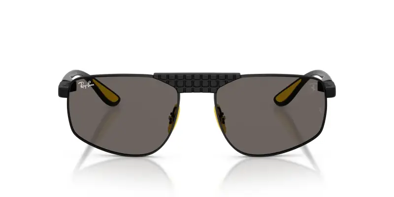 Unisex RB3776M F128B1 Occhiali da sole Metallo Nero Grigio Geometrica Normale miniatura 3