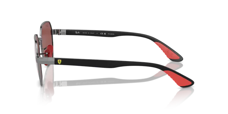 Ray - Ban Unisex RB3794M F001H2 Occhiali da sole Metallo Grigio Viola Geometrica Polarizzata Specchiato miniatura 3