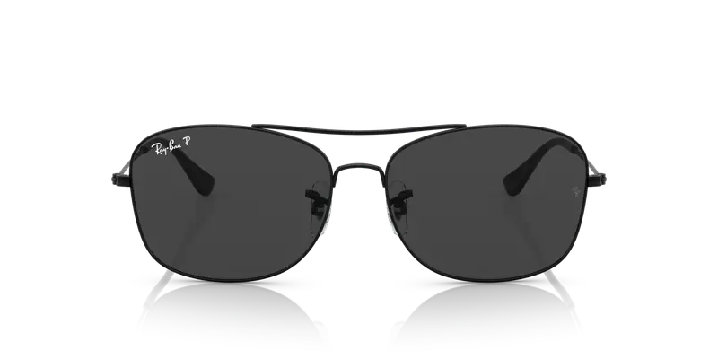 Ray - Ban Unisex RB3799 002/48 Occhiali da sole Metallo Nero Grigio Pillow Polarizzata miniatura 2