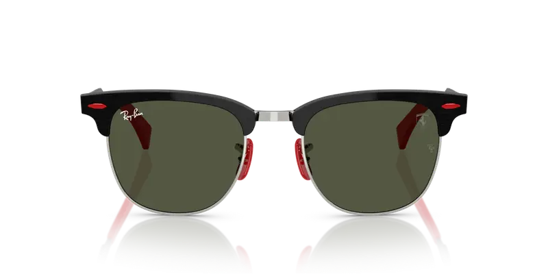 Ray - Ban Unisex RB3807M F11031 Occhiali da sole Argento Verde G15 Squadrata Normale miniatura 2