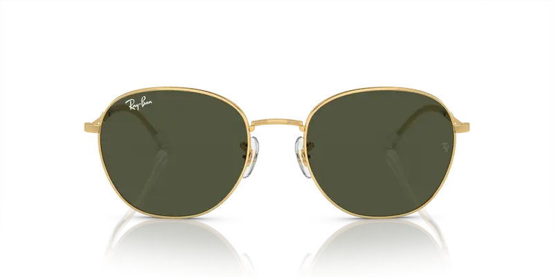 Ray - Ban Unisex RB3809 001/31 Occhiali da sole Metallo Oro Verde Pantos Normale miniatura 2