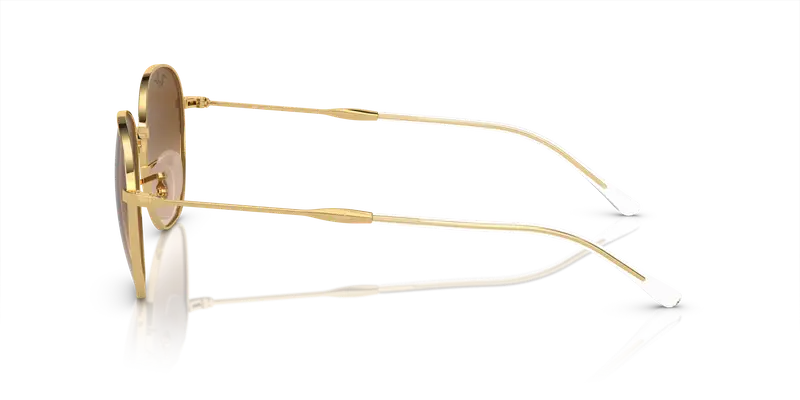 Ray - Ban Unisex RB3809 001/51 Occhiali da sole Metallo Oro Marrone Pantos Normale Sfumato miniatura 3