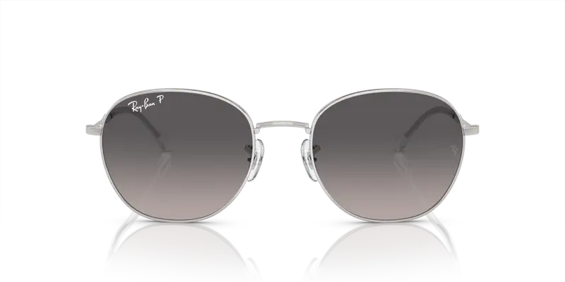 Ray - Ban Unisex RB3809 003/M3 Occhiali da sole Metallo Argento Grigio Pantos Polarizzata Sfumato miniatura 2
