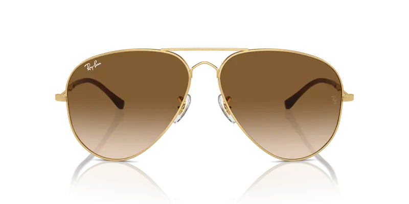 Ray - Ban Unisex RB3825 OLD AVIATOR 001/51 Occhiali da sole Metallo Oro Marrone Pilot Normale Sfumato miniatura 2