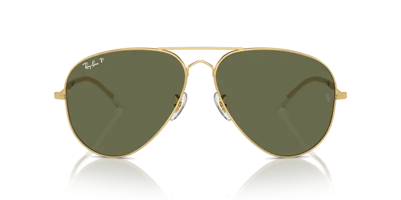 Ray - Ban Unisex RB3825 OLD AVIATOR 001/58 Occhiali da sole Metallo Oro Verde Pilot Polarizzata miniatura 2