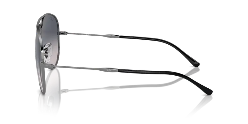 Ray - Ban Unisex RB3825 OLD AVIATOR 004/78 Occhiali da sole Metallo Grigio Blu Pilot Polarizzata Sfumato miniatura 3