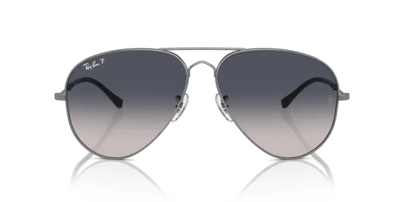 Unisex RB3825 OLD AVIATOR 004/78 Occhiali da sole Metallo Grigio Blu Pilot Polarizzata Sfumato miniatura 3