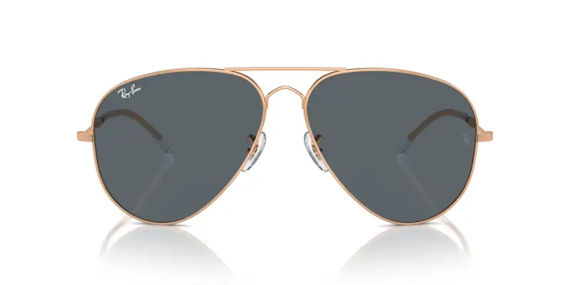 Unisex RB3825 OLD AVIATOR 9202R5 Occhiali da sole Metallo Oro Blu Pilot Normale Antiriflesso miniatura 3
