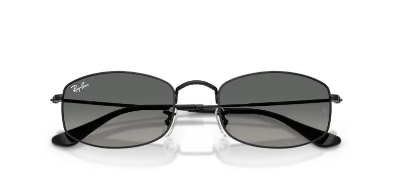 Unisex RB3832 002/71 Occhiali da sole Metallo Nero Grigio Geometrica Normale Sfumato miniatura 2