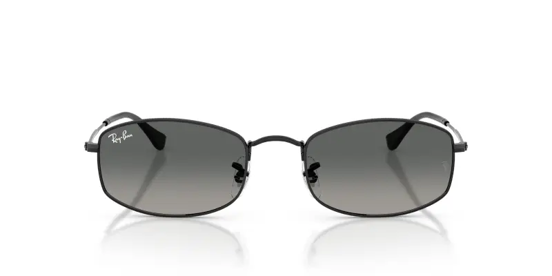 Unisex RB3832 002/71 Occhiali da sole Metallo Nero Grigio Geometrica Normale Sfumato miniatura 3