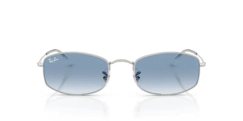 Unisex RB3832 003/3F Occhiali da sole Metallo Argento Blu Geometrica Normale Sfumato miniatura 3