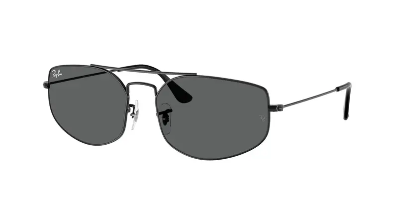Ray - Ban Unisex RB3845 EXPLORER 5 002/B1 Occhiali da sole Metallo Nero Grigio Geometrica Normale