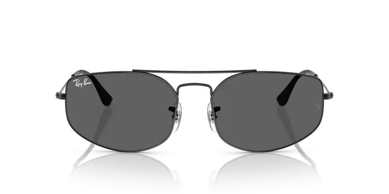 Ray - Ban Unisex RB3845 EXPLORER 5 002/B1 Occhiali da sole Metallo Nero Grigio Geometrica Normale miniatura 2