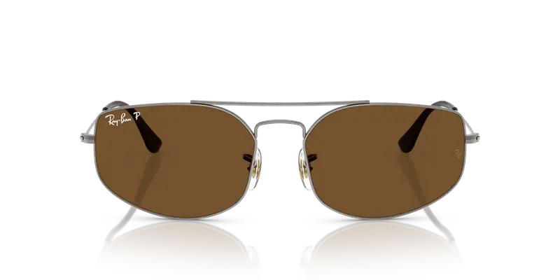 Ray - Ban Unisex RB3845 EXPLORER 5 004/57 Occhiali da sole Metallo Grigio Geometrica Polarizzata miniatura 2