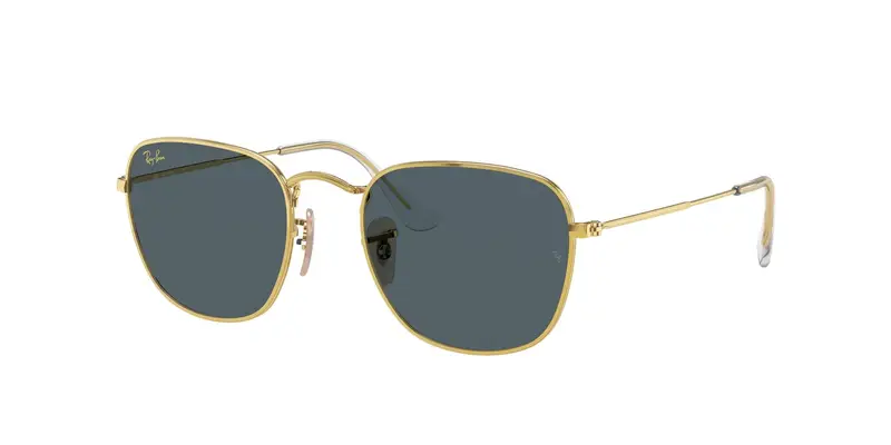 Ray - Ban Unisex RB3857 FRANK 9196R5 Occhiali da sole Metallo Oro Blu Squadrata Normale