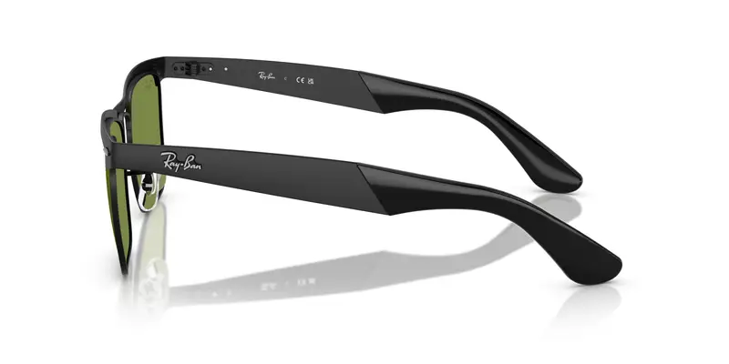 Ray - Ban Unisex RB3875 WAYFARER DELUXE 006/4E Occhiali da sole Metallo Nero Verde Squadrata Normale miniatura 3