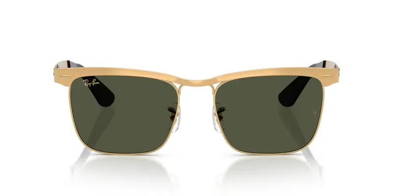 Ray - Ban Unisex RB3875 WAYFARER DELUXE 927633 Occhiali da sole Metallo Oro Verde Squadrata Normale miniatura 2