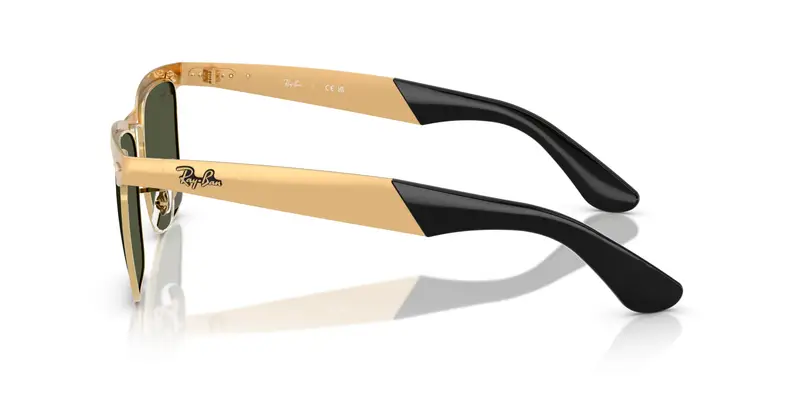 Ray - Ban Unisex RB3875 WAYFARER DELUXE 927633 Occhiali da sole Metallo Oro Verde Squadrata Normale miniatura 3